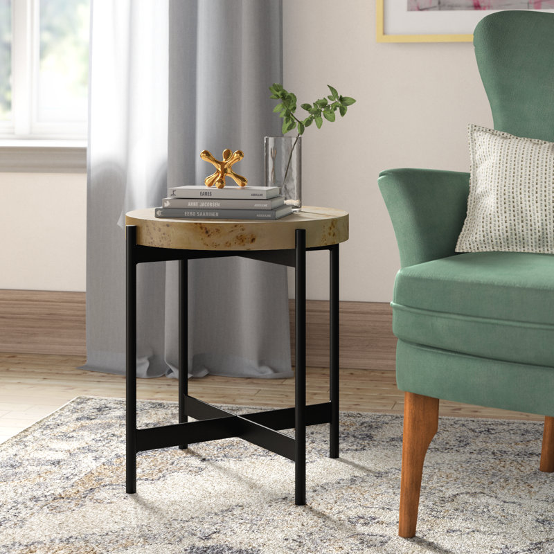 Craigwood Burl Wood Veneer End Table