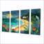 Ensemble de salon art mural orange plage verte au Mexique I - plage-1785546921