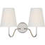 Lyndsie 11" Double Sconce with Linen Shades-1766116751