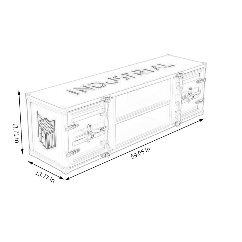 Crédence de rangement 59,05 po, Blanc