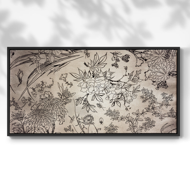 Série abstraite-DCCCLxxxi- Toile tendue avec châssis tendue, prête à être accrochée, Noir, H 21 po x l 41 po