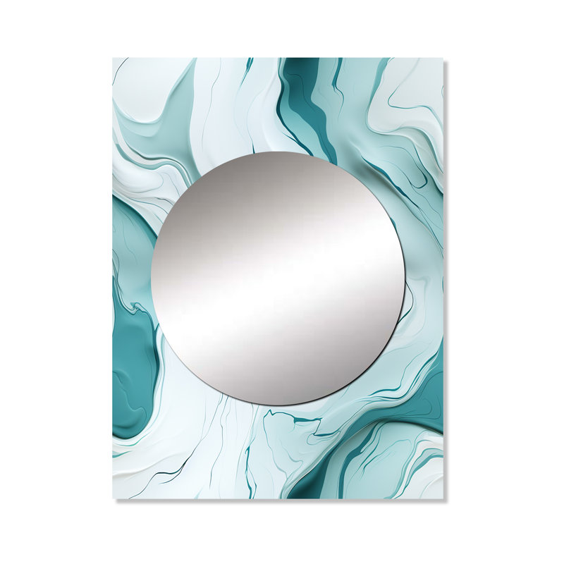 Lgith Green Zen Marble Harmony Channel - miroir mural décoratif en marbre, miroir moderne, impression d'art en métal