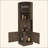 Dark Brown 8-Bottle 2-Shelf Bar Cabinet-863242283