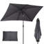 3M Large Square Paraso with UV, Garden Sun Shade Canopy Patio Outdoor Umbrella-1555255255