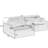 L-shaped Corduroy Modular Akuna With A Left-facing Seating Configuration, Which Can Be Converted Into A Bed.-316366669
