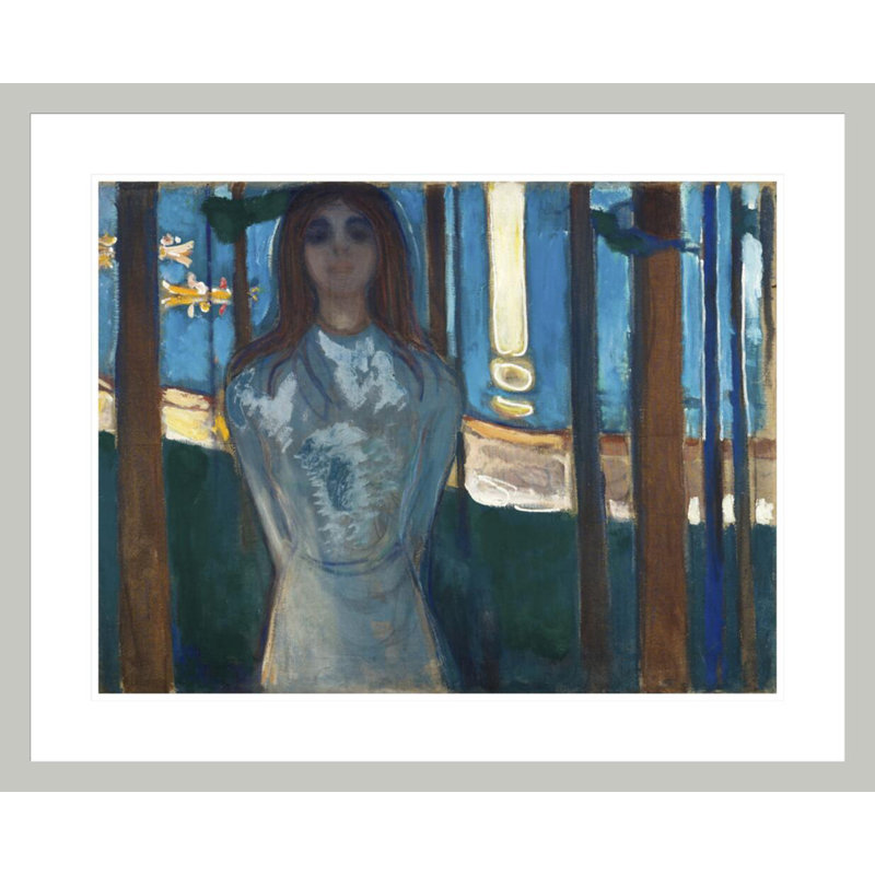 «The Voice Summer Night» par Edvard Munch, impression giclée sur cadre, 23.5" H x 29" W