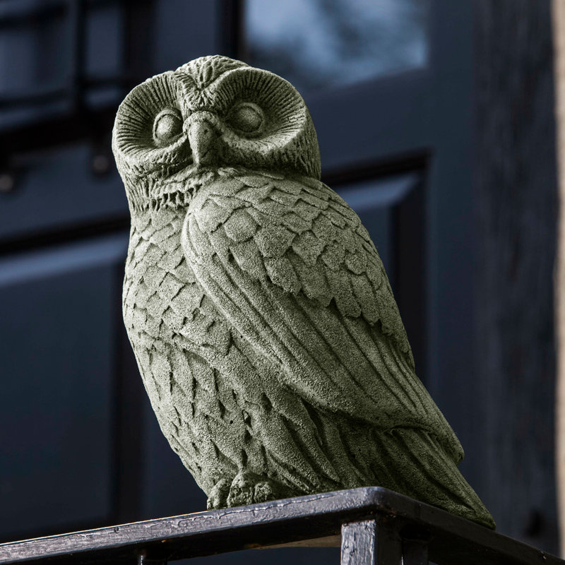 Bird Owl Garden Statue, Copper Bronze