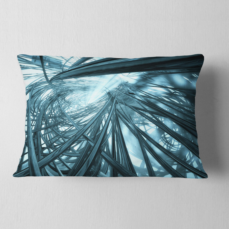 Coussin décoratif à rayures 3d fractal everywhere