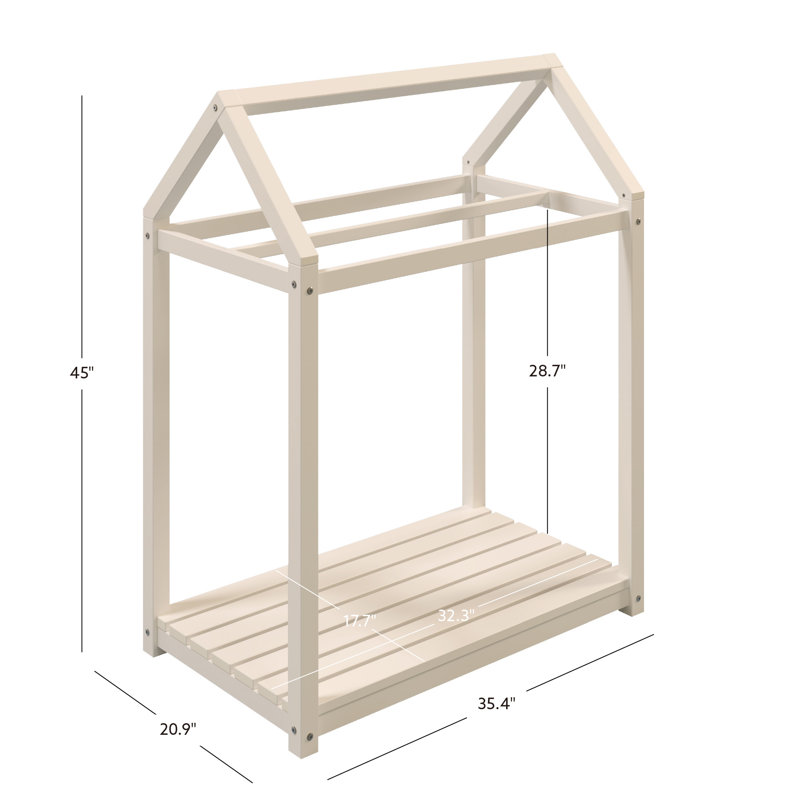Sofia 35.4'' Solid Wood Clothing Rack, White