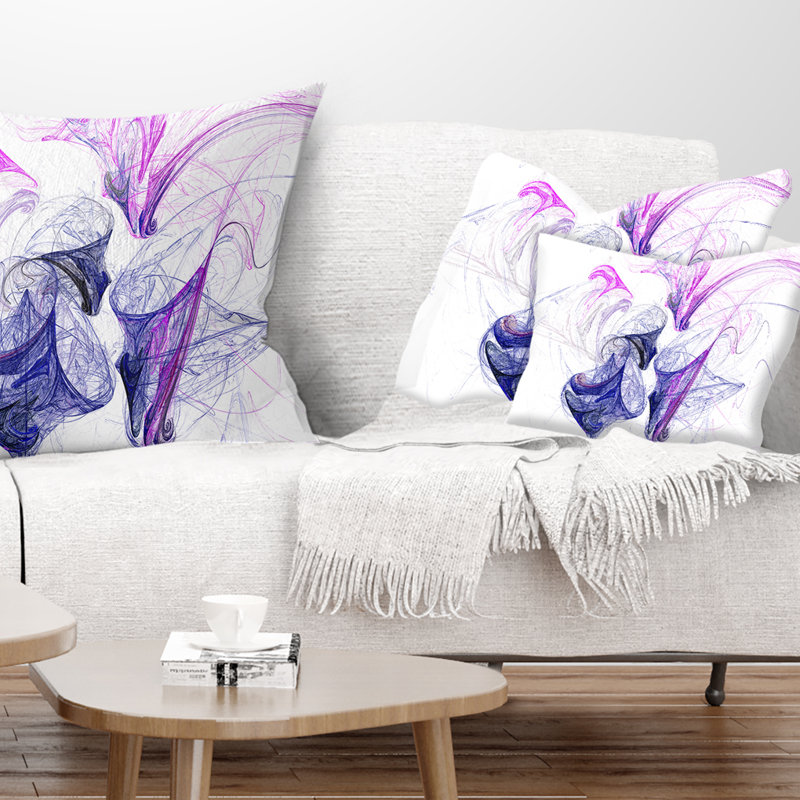 Fumée colorée mauve - coussin imprimé abstrait