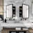 Medicine Cabinet Mirror Solid Wood 3-Tier Shelf, Recessed/Surface Mount 22X28 Inch-166136103