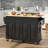 55" Movable Kitchen Island With Drop Leaf And Power Outlet, Rolling Island Cart With Storage Cabinet And 2 Drawers-235988061