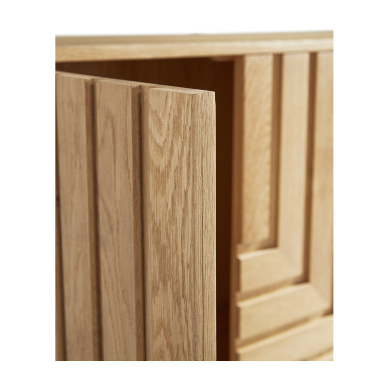 Sumi Elegance 68'' White Oak Geometric Sideboard