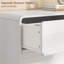 Commode 6 tiroirs avec commode double de 49 po avec rebords arrondis, commode de chambre à coucher, commode