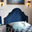 Tête de lit tapissier moderne et contemporain Leto, bleu marine, H 56,22 po x l 39,08 po x P 2,23 po-1181216019-1181216023