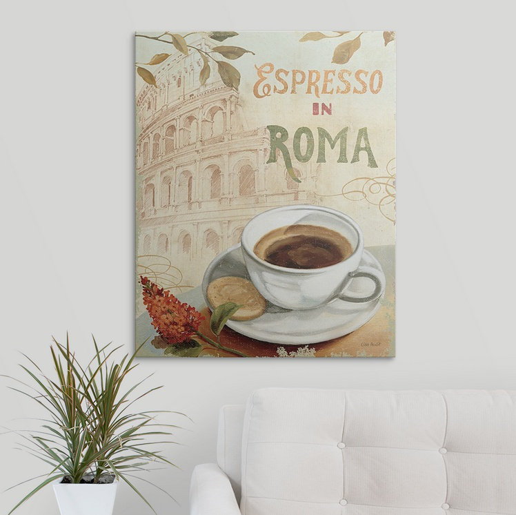 «Cafe in Europe III» par Lisa Audit, affiche vintage, H 23 po x l 20 po x P 1 po, Cadre blanc