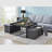 Aitor Wood Grain 5 Piece Coffee Table Set With Raised Edges-607175714-613941417