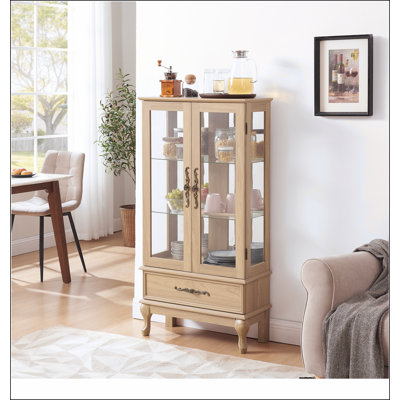 Armoire vitrée avec porte vitrée Curio