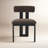 Ardith Curve Open Back Cream Chenille Tripod Frame Dining Chair-686184564-675339554