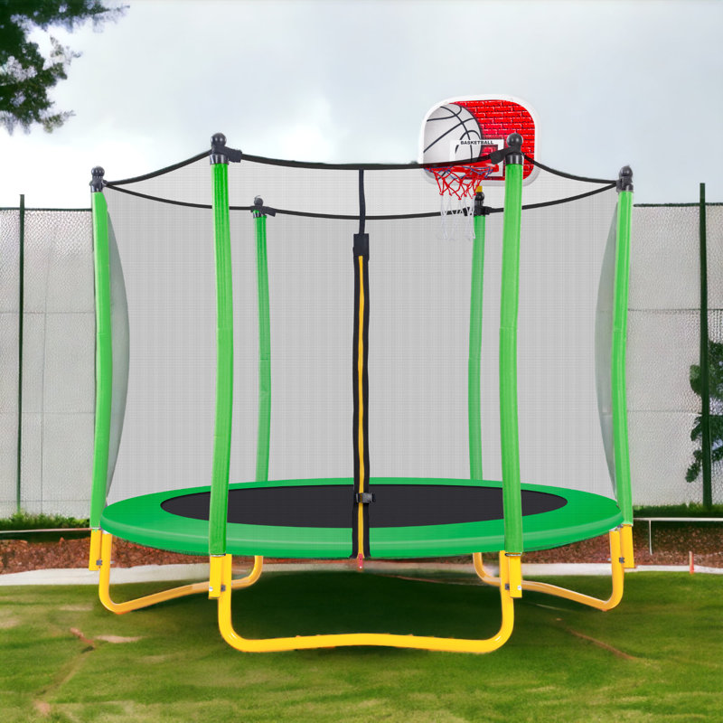 VIRUBI 5.5' Round Backyard Trampoline with Safety Enclosure