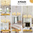 8-Light Modern Dimmable Chandelier With Fabric Shades-1139210077