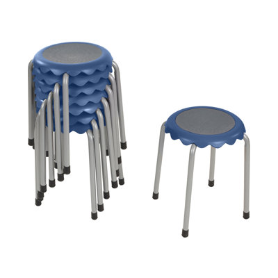 ECR4Kids Daisy Stackable Stool Set, Flexible Seating, 8-Piece