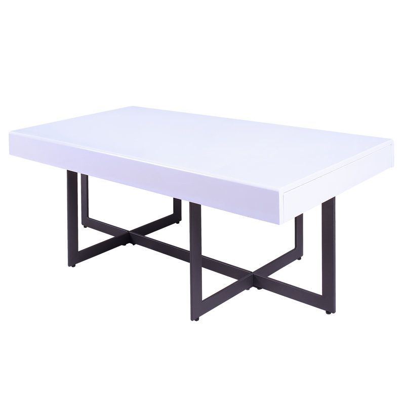 Desales Single Coffee Table, White