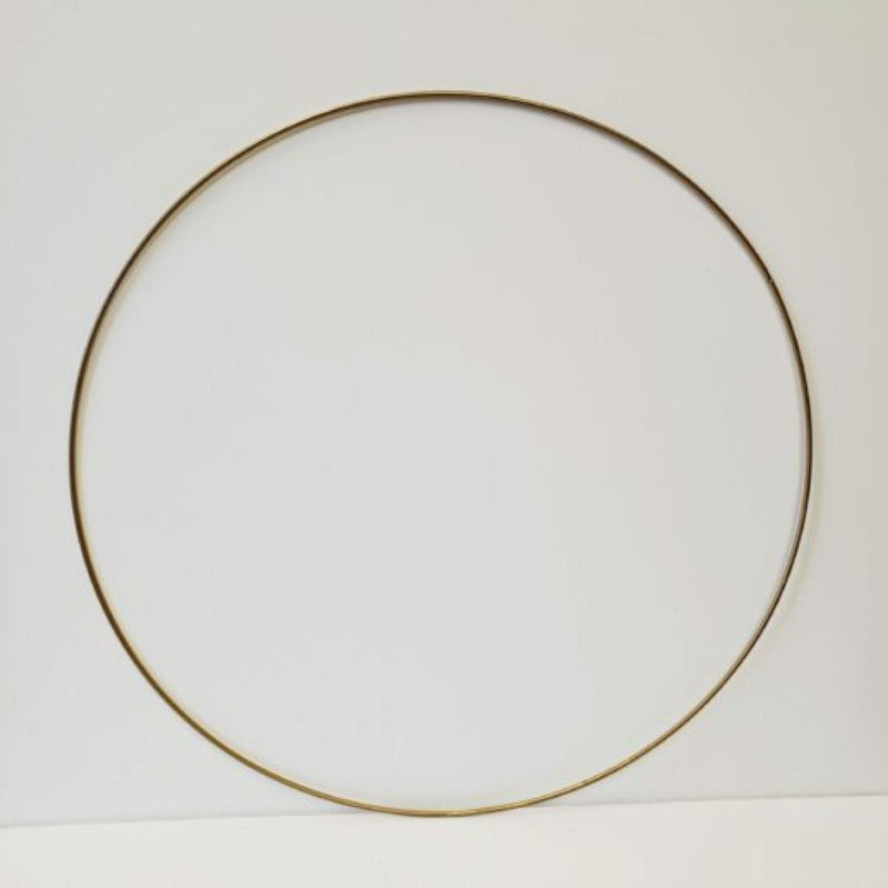 Cadre de couronne en métal doré, H 2 po x l 18 po x P 18 po