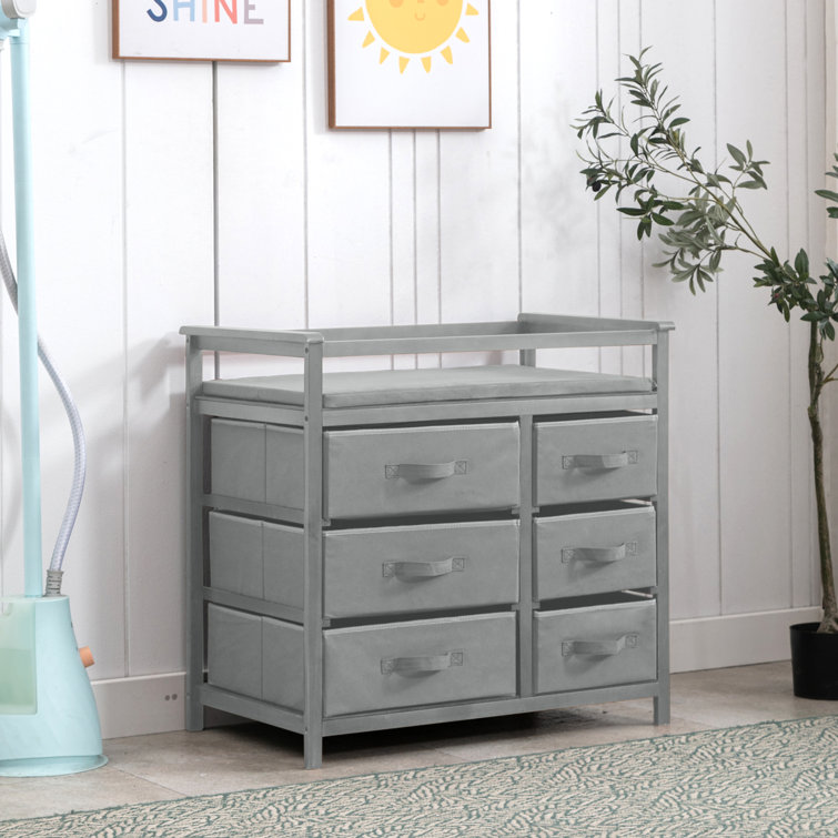 Baby Changing Table with 6 Storage Baskets, Can be Used as a Changing Table Dresser