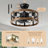 17.7 ''  Farmhouse Caged Ceiling Fan With Light Kit and Remote Control