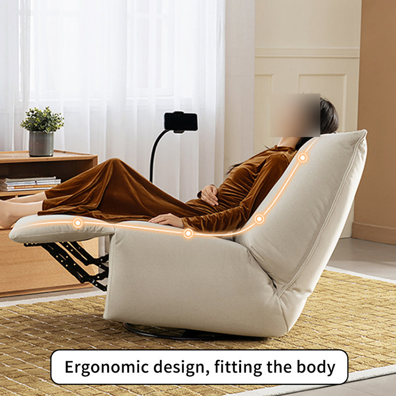 Fauteuil inclinable multifonctionnel pour salon simple, Beige