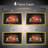 33" Infrared Electric Fireplace Insert with Touch Panel, Fixed Trim Kit & Crackling Sound