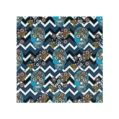 Embroidery Simplified Ethnic Skull Pattern Splash Back
