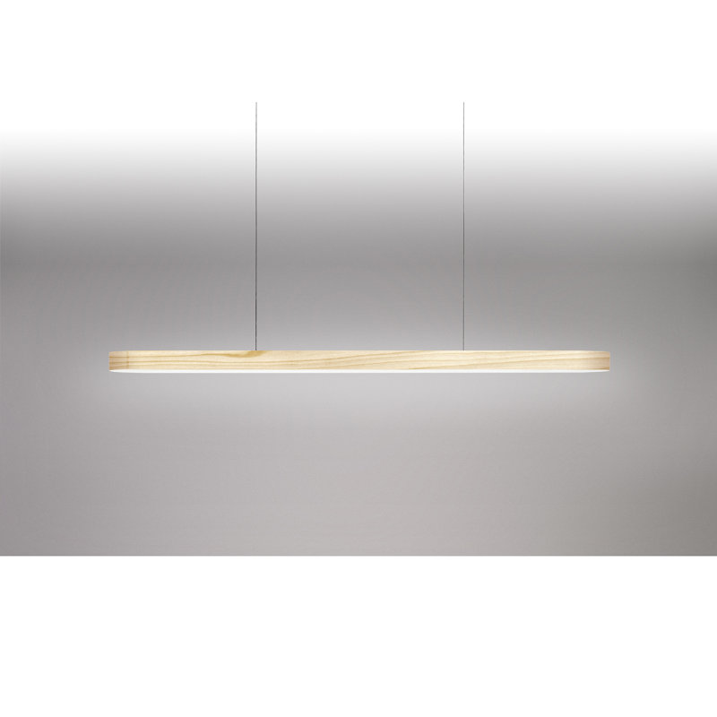 1 - Light LED Pendant, Ivory White, Matte White, 98" H x 47.2" W x 2" D