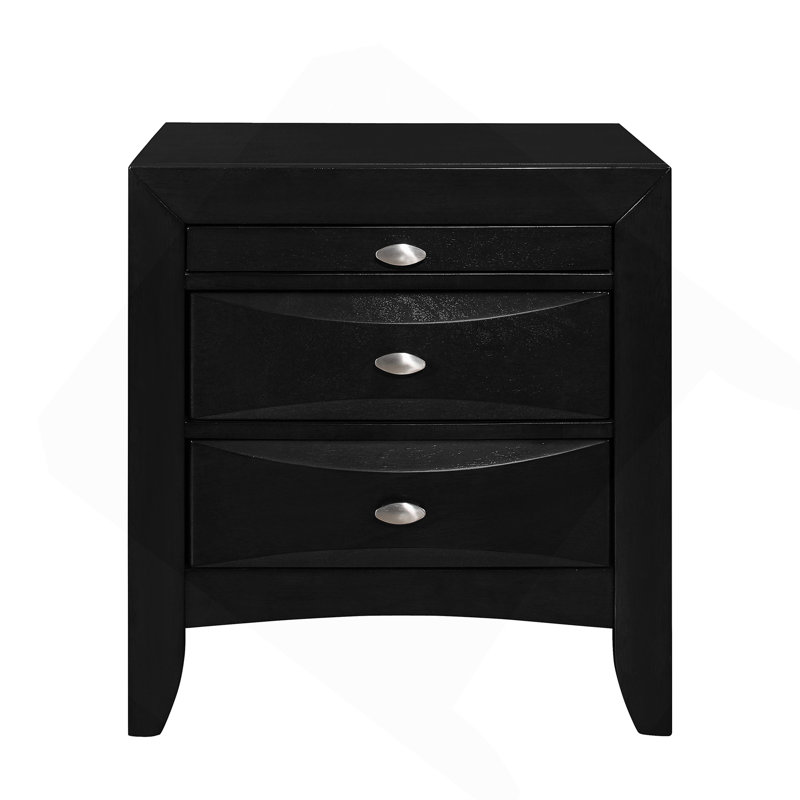 Table de chevet noire Lucille, Noir