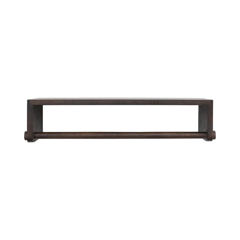 Sava Mango Solid Wood Accent Shelf with Towel Bar