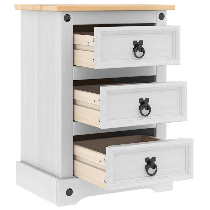 45cm W Solid Wood Bedside Table