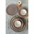 18-Piece Ceramic Dinner Set, Brown & White | 100% Ceramic, Antibacterial & Easy to Clean | Includes 6 Service Plates (10.2 in), 6 Dinner Plates (8.7 in), 6 Bowls (4.7 in) | Dishwasher & Microwave Safe, Durable and Stylish