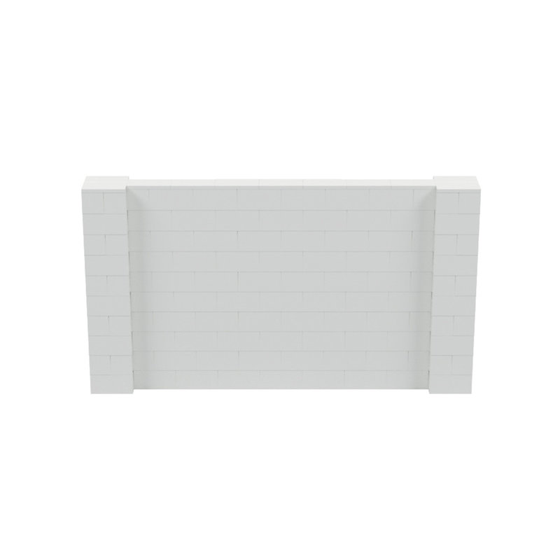 Ensemble mural de blocs géants 7 'T, H 60 po x l 108 po x P 12 po, Gris clair