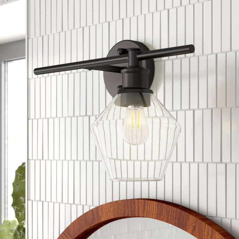 Keaton Vanity Light, Clear, Black