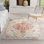 Tapis décoratif de style oriental beige / bleu sarcelle Hillsby