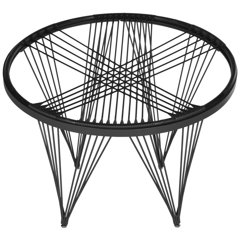 Fauteuil Papasan de 36 po de largeur, Noir