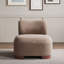Modern Pet-Friendly Accent Chair with Curved Backrest, Solid Wood Base and Easy-Clean Upholstery-133525562