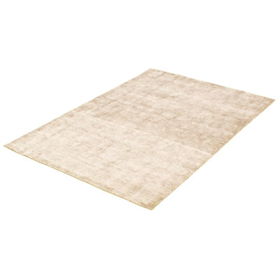 Tapis beige fait à la main Dhurrie