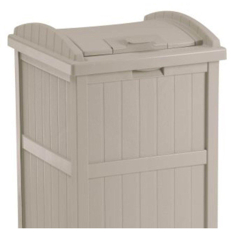 33 Gallons Plastic Manual Lift Trash Can