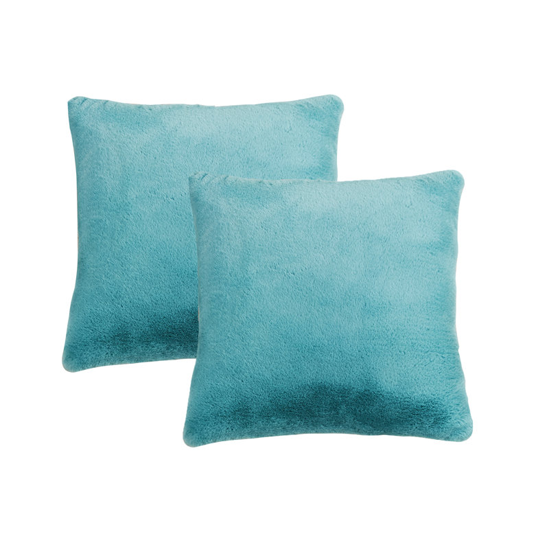 Square Throw Pillow Cover, Aqua