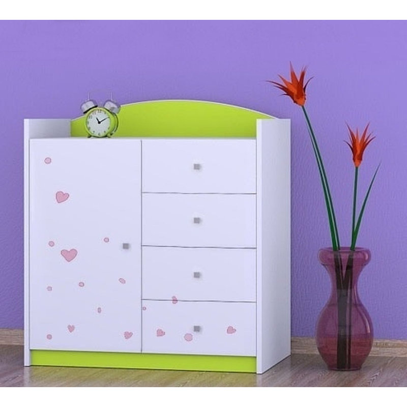 Nicollet Kids 4 - Drawer Combo Dresser, Green