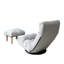 Chaise inclinable multifonctionnelle avec rembourrage en lin pour plus de confort Dortoir réglable - Lin confortable, structure en métal