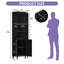 Wood Corner Bar Cabinet with with LED Light and Glass Holder