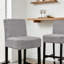 Tabouret 30 "en tissu avec structure en bois massif